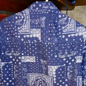 Bandana flannel size medium blue